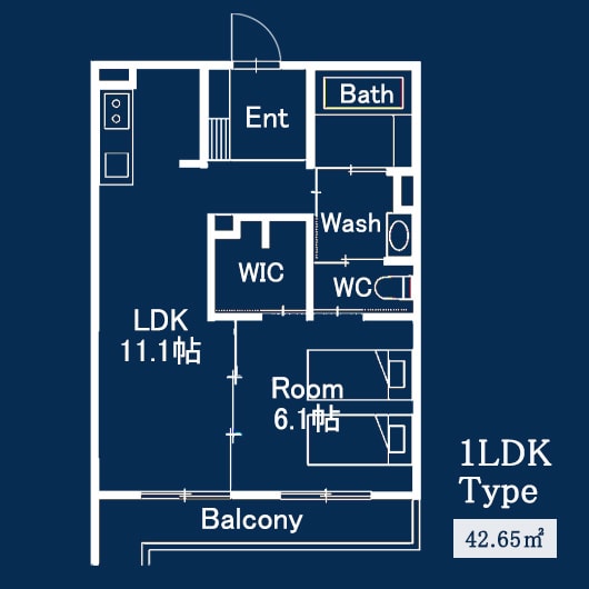 1LDK Type（42.65㎡）