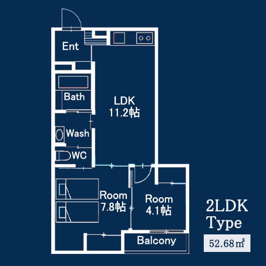 2LDK Type（52.68㎡）