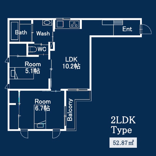 2LDK Type（52.87㎡）